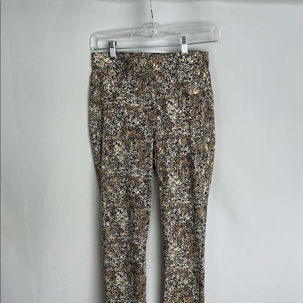 Hue Leopard Print Skinny Pants Leggings Size P/S (Small) Stretch - Picture 6 of 11